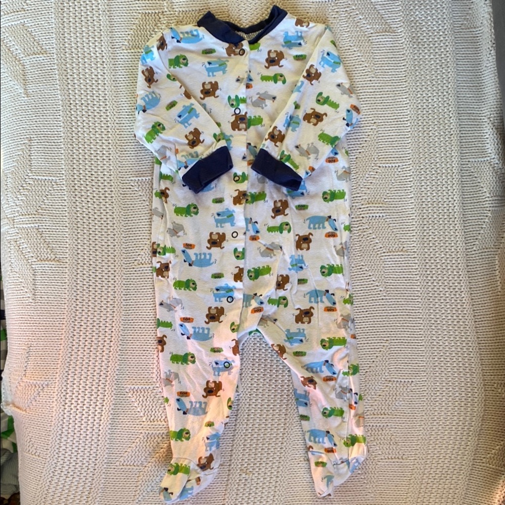 Gerber Baby Footed Pajamas - Animal Print